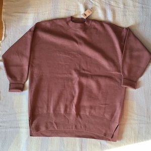 Abercrombie & Fitch LuxeLoft Oversized Legging-Friendly Crew Sweater